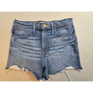 Madewell Blue Distressed Denim Jean Shorts